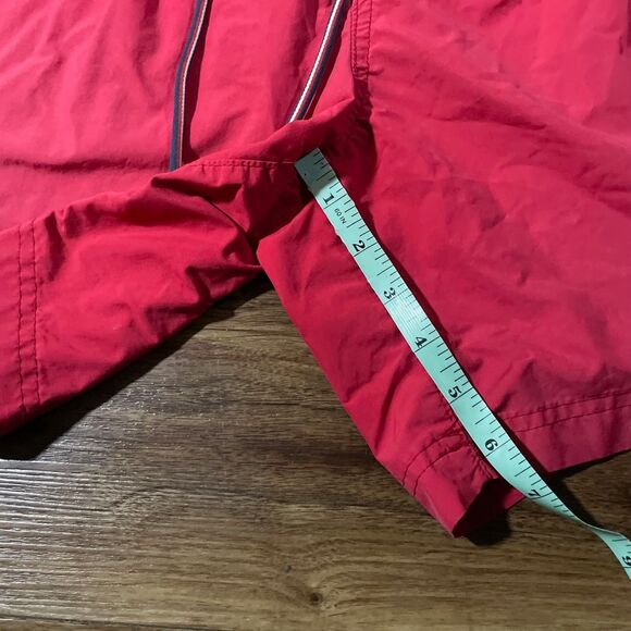 Tommy Hilfiger Liner Swim Trunks Short Red Preppy Drawstring Men's Size Small - Picture 3 of 8